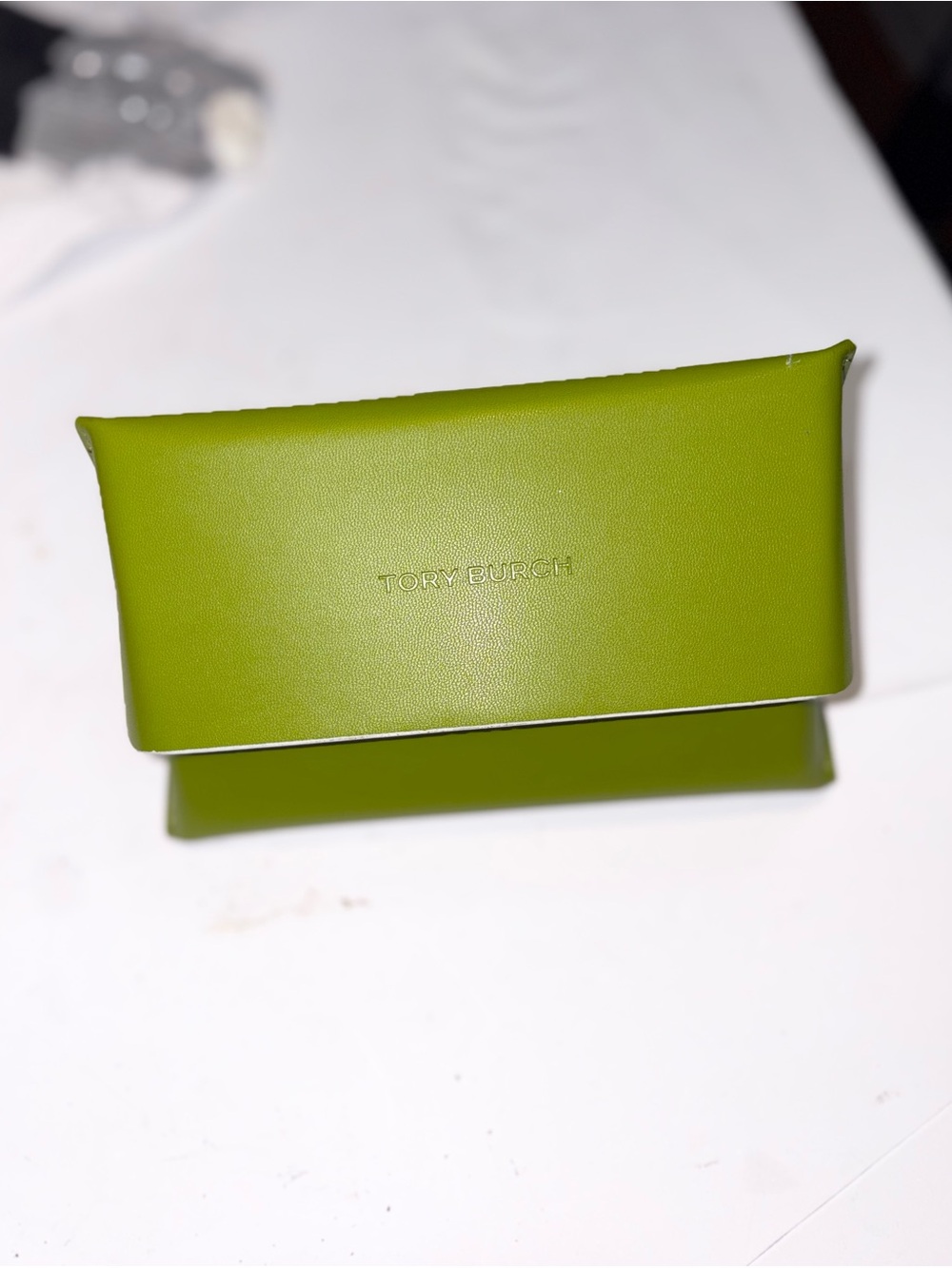 Tory Burch Brand Green Eyeglass or Sunglasses case